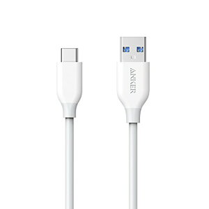 Anker USB Type C �P�[�u�� PowerLine USB-C & USB-A 3.0 �P�[�u�� iPhone 17 / 16 / 15 /Xperia/Galaxy/LG/iPad Pro/MacBook ���̑� Android �� USB-C�@��Ή� �e�����[�N �����[�g �ݑ�Ζ� 0.9m �z���C�g