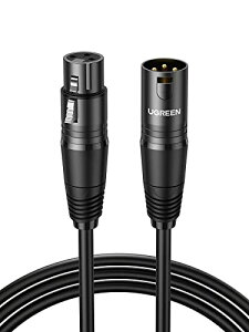 UGREEN �}�C�N�P�[�u�� �I�X-���X XLR �P�[�u�� �L���m���P�[�u�� 2M XLR�o�����X�ڑ� �^���p ���ϋv�R���f���T�}�C�N/AV�A���v/�X�s�[�J�[���̘^���f�o�C�X�ɑΉ�