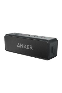 Anker Soundcore 2 (USB Type-C�[�d 12W �X�s�[�J�[ 24���ԘA���Đ�)�y���S���C�����X�X�e���I�Ή�/�������ꂽ�ቹ / IPX7�h���K�i / �f���A���h���C�o�[/�}�C�N�����z(�u���b�N)