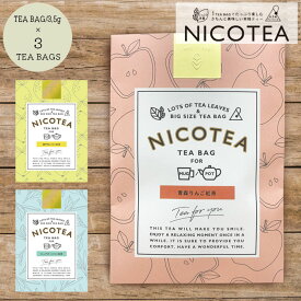 紅茶 ティーバッグ ギフト 大きめティーバッグ 茶葉 NICOTEA ニコティー レター きちんと 美味しい 本格ティー 青森りんご ピュアダージリン 瀬戸内レモン プチギフト お礼 お配りギフト フルーツティー プレゼント メール便 送料無料