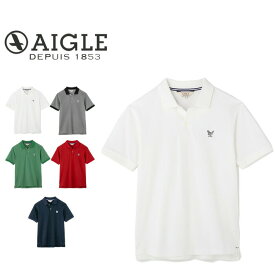 AIGLE エーグル ポロシャツ メンズ 半袖 ワンポイント DFT EAGLE PIQUE POLO 全5色 M/L/XL ZPH005J トップス スポーツ カジュアル ブランド シンプル かわいい 父の日 【 メール便 送料無料 】