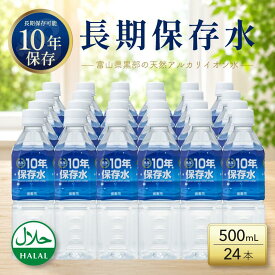 ＼レビュー投稿でプレゼント／保存水 長期保存水 備蓄 防災 防災グッズ 水 10年 500ml 24本 災害 軟水 天然 アルカリイオン水 10年保存水 天然水 黒部 富山県 富士ビバレッジ 備蓄用 ペットボトル ミネラルウォーター 備蓄水 保存用 断水 地震 ★