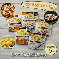 非常食セット 非常食 ごはん 保存食 防災食 アルファ米 5種 尾西食品 尾西 防災 防災グッズ 防災食セット…
