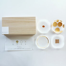 toumei トウメイ 箔 mamezara 豆皿 木箱入り 4枚 セット アクリル 和紙 金箔 箔押し 日本製 小皿 和柄 和食器 アクセサリートレイ 白 小物置き インテリア かわいい おしゃれ ギフト プレゼント 贈り物 引き出物 結婚祝い 誕生日 正月 おせち トウメイ 母の日
