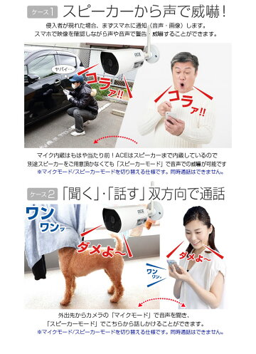 防犯カメラワイヤレス屋外屋内SONYセンサー243万画素〈選べるカメラ〉バレットタイプ【双方向通話】&ドームタイプ【マイク内蔵】★プリレコード★APなど豊富な機能★監視カメラIPカメラネットワークカメラワイヤレスWiFi【送料無料】