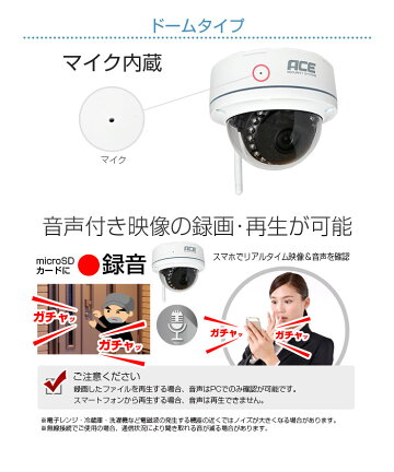 防犯カメラワイヤレス屋外屋内SONYセンサー243万画素〈選べるカメラ〉バレットタイプ【双方向通話】&ドームタイプ【マイク内蔵】★プリレコード★APなど豊富な機能★監視カメラIPカメラネットワークカメラワイヤレスWiFi【送料無料】