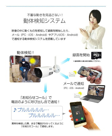防犯カメラワイヤレス屋外屋内SONYセンサー243万画素〈選べるカメラ〉バレットタイプ【双方向通話】&ドームタイプ【マイク内蔵】★プリレコード★APなど豊富な機能★監視カメラIPカメラネットワークカメラワイヤレスWiFi【送料無料】