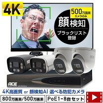 楽天市場】防犯カメラ lan 8台の通販