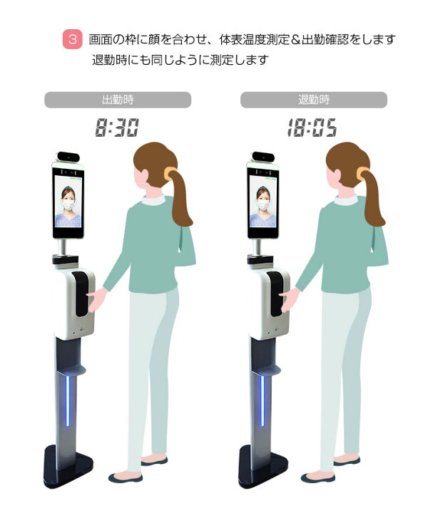 楽天市場】サーマルカメラ [タブレット AI 顔認証 体表温度測定カメラ 