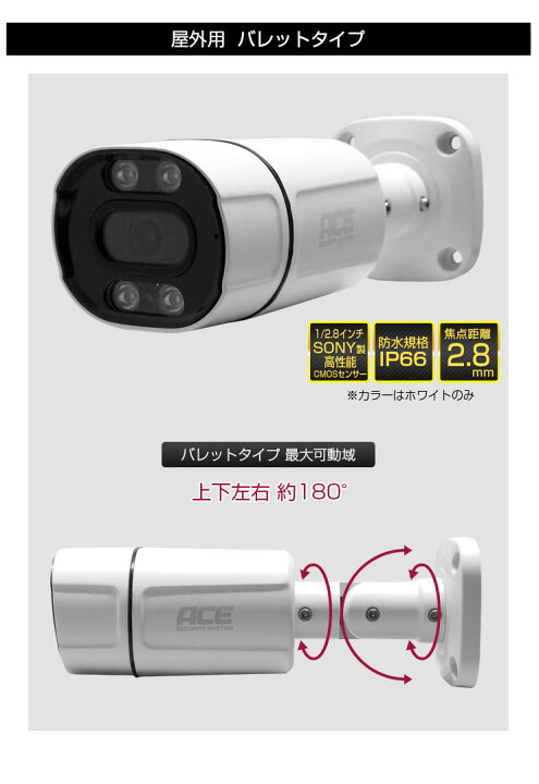 楽天市場】防犯カメラ AHD カメラ単品【500万画素 超高画質 SONY製 