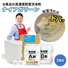 【300円OFFクーポン】風呂釜キレイ ナイアガラーン 2回分 家庭用 洗浄剤 追い焚き配管 風呂釜 お風呂掃除 エコキュート対応 追いだき 配管 掃除 湯垢 臭い 雑菌 ヌメリ 皮脂汚れ 対策 高濃度洗浄 除菌洗浄 テレビ通販 レジェンド松下 推奨