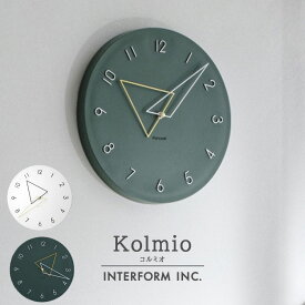 【クーポン発行中】【正規販売店】INTERFORM インターフォルム Kolmio コルミオ ウォールクロック CL-4342 壁掛け時計 掛け時計 ジオメトリック 無音　スイープムーブメント インテリア ナチュラル カジュアル オシャレ