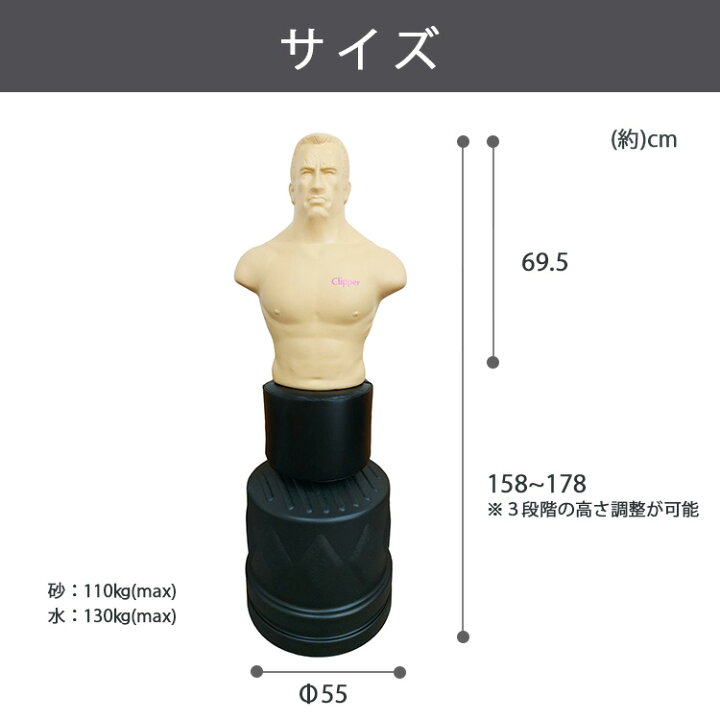 楽天市場】【メーカー直送】Clipper 人型スタンディングダミーサンド 