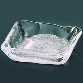 上越クリスタル硝子 ファーストグラス ガラス和食器 白雪 4 長角豆皿