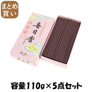 【まとめ買い】毎日香ナチュラル さくら バラ詰 容量110G×5点セット 日本香堂 お線香