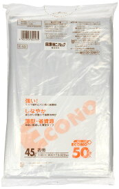 E53エコノプラス45L　透明　50枚 容量50枚 日本サニパック ゴミ袋・ポリ袋