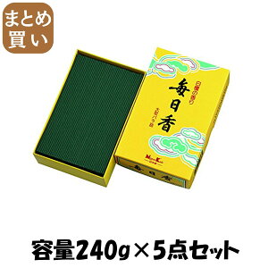 【まとめ買い】毎日香大型バラ 容量240G×5点セット 日本香堂 お線香