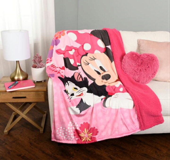 毛布 ニューマイヤー毛布 ディズニー ミニー シングル ブランケット もうふ あったか 洗える 大人用 子供用 女の子 おしゃれ かわいい シンプル モノトーン カジュアル ナチュラル ポップ 北欧 ミニーマウス Disney Minnie 送料無料 寝具の専門店 リヴェール Disney