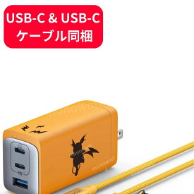 Anker USB急速充電器 120W 【ライチュウモデル／オレンジ】アンカー充電器　急速充電器　ポケモン　ピチュー