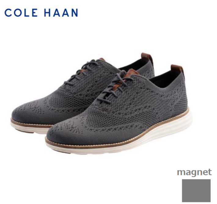 カジュアルにもビジネスにもお使いいただけるデザインです 15時までにご注文確定で当日発送 グレー 【再入荷！】 MAGNET IVORY コールハーン メンズ スティッチライト ウィングティップ オックスフォードシューズ Stitchlite Cole ニット素材 Haan Wingtip 2022公式店舗 Oxfords ビジネスシューズ Shoes 靴 ドレス