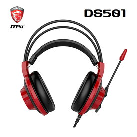 MSI　ゲーミング　ヘッドホン　ヘッドフォン　DS501高中低音域をクリアに表現つけるだけで自動調整される軽量　長時間装着◎