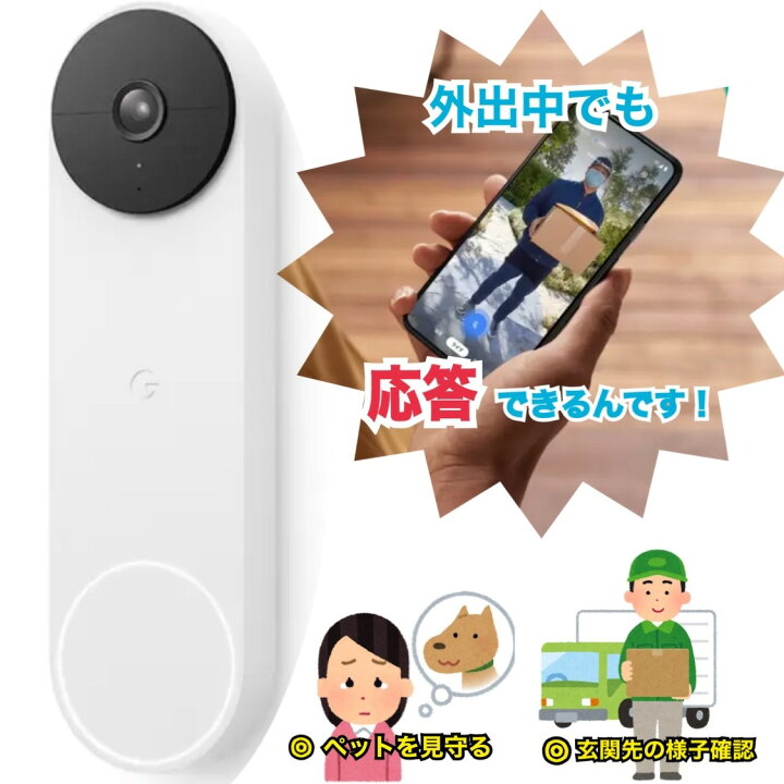 楽天市場】全国送料無料◎Google Nest Doorbell バッテリー式スマート 
