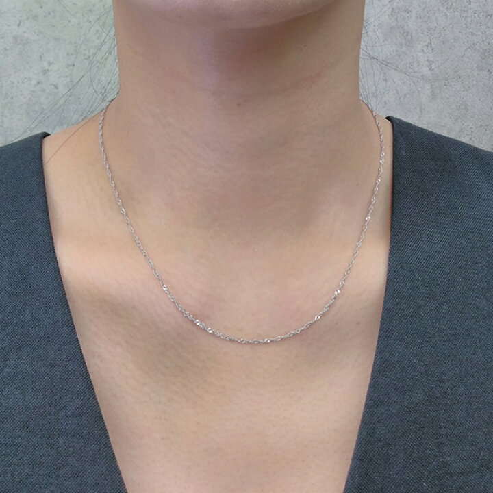 楽天市場】【送料無料 プラチナネックレスチェーン】[Pt850]0.13  