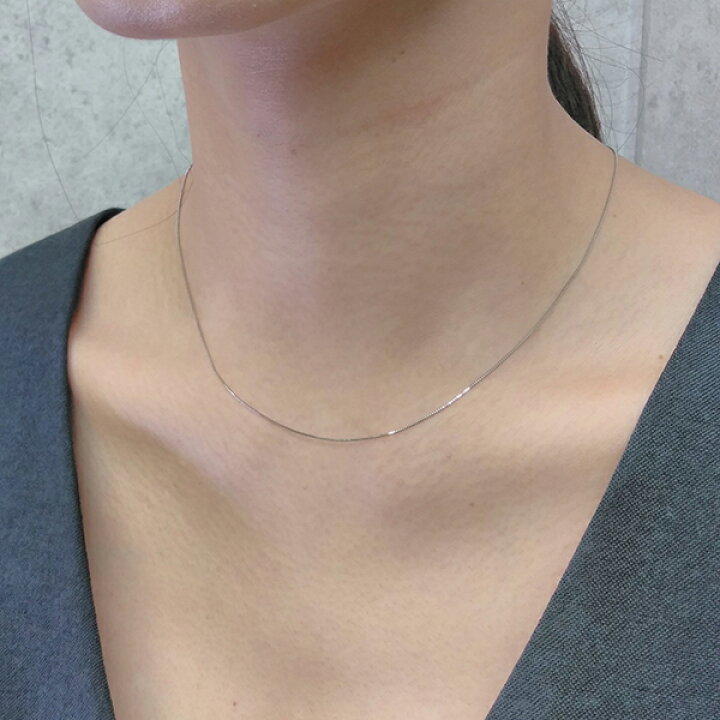 楽天市場】【送料無料 プラチナネックレスチェーン】[Pt850]0.60  