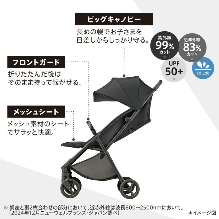 楽天市場】アップリカ ヴィット ベビーカー 片手でおりたたみ 大径16cm 