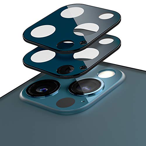 Caseology iPhone 12 Pro Max カメラ レンズ 強化ガラス iPhone12ProMax 定番から日本未入荷 ガラスフィルム 互換 パシフィックブルー - フィルム 保護 期間限定特価品 2枚入