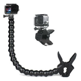 FitStill Jawsグースネックフレックスクランプマウントマウントfor GoPro Hero 10 Hero 9 Hero 8 Hero 7 Hero 6 Hero 5 Hero 4 Session Maxアクションカメラ