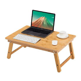ノートパソコンデスク PCスタンド 傷付きにくい 竹製 ベッドテーブル ローテーブル 折りたたみ式 無段階高さ調整可能 姿勢改善 多機能 トレーテーブル ナチュラル シンプル デザイン キャンプテーブル 学習 病人テーブル どんな部屋でも馴染みします 幅