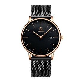 [BEN NEVIS] 腕時計 メンズ シンプル おしゃれ 薄型 カジュアル 日付表示 防水 アナログ クォーツ時計 革ベルト ブラウン