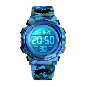 2022新改良 子供腕時計 男の子 デジタル腕時計 ボーイズスポーツウォッチ アウトドア多機能50m防水 日付曜日表示 アラート デュアルタイム LED アナログ表示