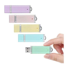 USBメモリ 32GB USB2.0 5個セット KOOTION USBメモリフラッシュドライブ キャップ式 コンパクト 軽量 超高速データ転送 大容量 読取り最大60MB/秒データ転送 Windows PCに対応 (五色：青、紫、緑、黄色、ピンク）