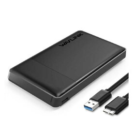 Wavlink 2.5インチUSB 3.0ハードドライブディスクHDD外部エンクロージャケース9.5mm 7mm 2.5SATA HDDおよびSSDに対応 USB 3.0ケーブル付き