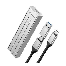 Yottamaster M.2 NVMe SATAエンクロージャ USB C 10Gbps NVMe SSDエンクロージャ 2230/42/60/80 NVMe/SATA M-Key & B+M Key SSD 最大4TB アルミニウム M.2エンクロー