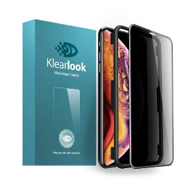 Klearlook phone XS/X用 フィルム プライバシー防止系列 全面保護 強化ガラス 覗き見防止タイプの中透過率が高い ケースに干渉せず 付け易い道具付き 気泡ゼロ フルカバー