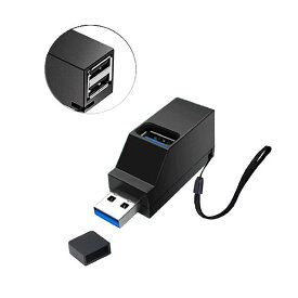 ALLVD USBハブ 3ポート USB3.0＋USB2.0コンボハブ 超小型 バスパワー usbハブ USBポート拡張 高速 軽量 コンパクト 携帯便利 1個入り (ブラック)