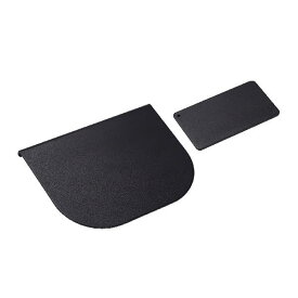 ZepSon モニターアーム補強プレート 取付部硬さ強化対策 デスク保護 傷防止 滑り止めシート付き (黒色)