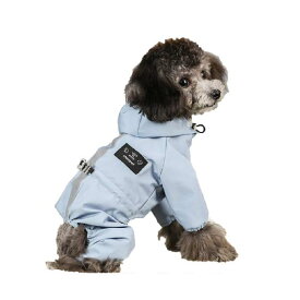 Msy yien ペット用 レインコート ポンチョ 防水 小型犬 中型犬 犬の服 ペット用品 雨具 軽量 可愛い 帽子付き (ブルー M)