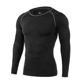 [Guooolex] コンプレッションウェア メンズ 長袖 冷感 インナー スポーツシャツ アンダーウェア コンプレッショントップス 吸汗速乾 323- -XL
