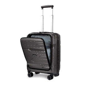 [タビトラ] スーツケース キャリーケース 機内持込 トップオープン フロントオープン 拡張ファスナー 大容量 TSAロック 超軽量 旅行 出張 ビジネス グレー