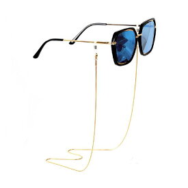 眼鏡 ストラップ ネックレス チェーン ステンレス グラスコード シンプルでおしゃれ 男女兼用 - ゴールド