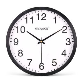 壁掛け時計 連続秒針 静音 アナログ 非電波 掛け時計 クォーツ クロック シンプル おしゃれ 直径25x4.3cm コンパクト（ホワイト） WISKALON