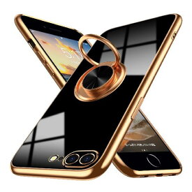 【WYEPXOL】iPhone 8 Plus ケース/iPhone 7 plus ケース リング付き 耐衝撃 落下衝撃吸収 tpu シリコン 軽量 薄型 メッキ加工 ストラップホール付き アイフォン 8 plus ケース/アイフォン 7 plus ケース