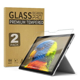 Surface Pro 7 Plus/7/6/5/4 フィルム、 2枚入りSurface Pro 7 Plus/Surface Pro 7用 ガラス 保護フィルム Microsoft Surface Pro 12.3インチ 9H保護フィルム 貼りやすい