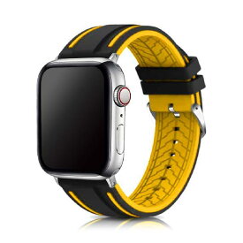 コンパチブル Apple Watch 交換用シリコンベルト 41mm/40mm/38mm 49mm/45mm/44mm/42mm iWatch Series 8/7/6/5/4/3 Ultra/SE 潜水用防水防汗腕時計ラバーバンド ウレタン スポーツ