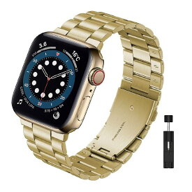 【Miimall】 対応Apple Watch Ultra/8/SE2/7/1/2/3/4/5/6/SEメタルバンド ステンレス製 Apple Watch 7 45mm 交換バンド シンプル調整器具付きiWatch アップルウォッチ6 スマートウォッチ交