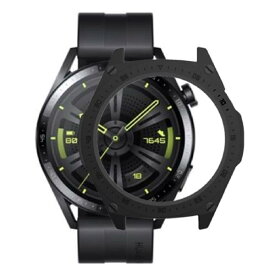 Miimall【目盛りデザイン】Huawei Watch GT3 46mmケース PC材質 防衝撃 軽量 薄型 ファーウェイ ウォッチ GT3 46mm カバー 落下防止 完璧対応 Huawei Watch GT3 46mm保護カバー（ブラック）